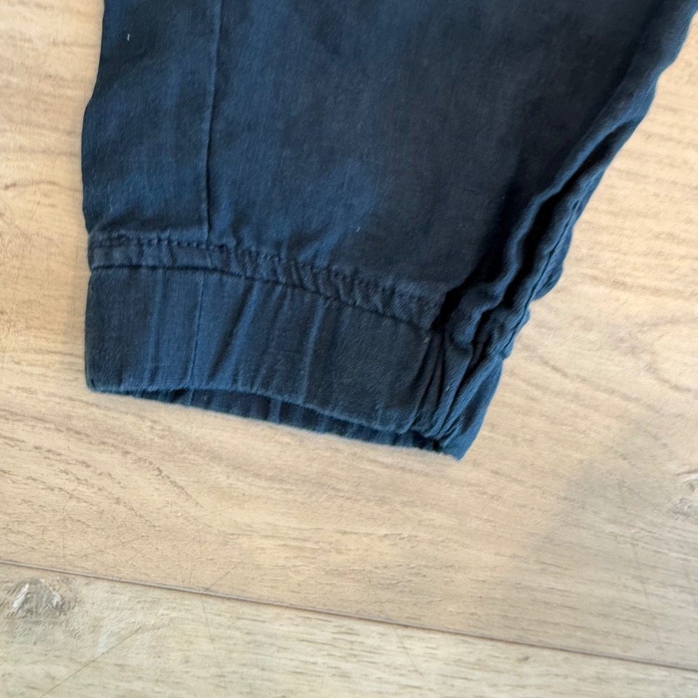 Lou & Grey Navy 100% Linen Drawstring Beachy Lounge Jogger Pants Women Small EUC - Picture 8 of 12